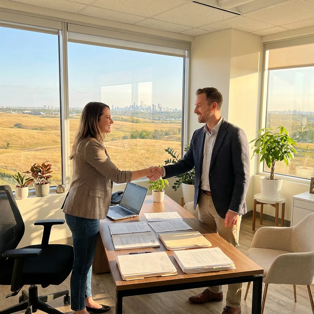TopNation consultant guiding client through Alberta immigration