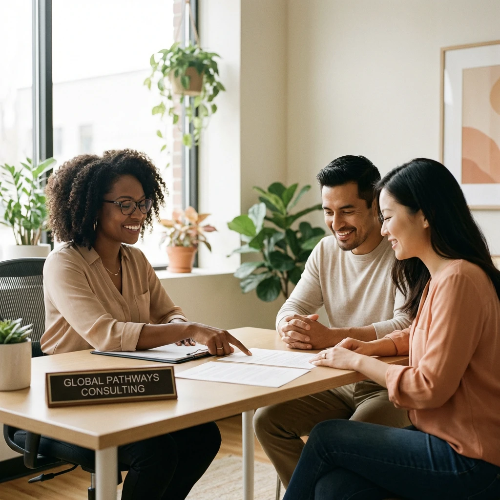 TopNation consultant helping family with sponsorship