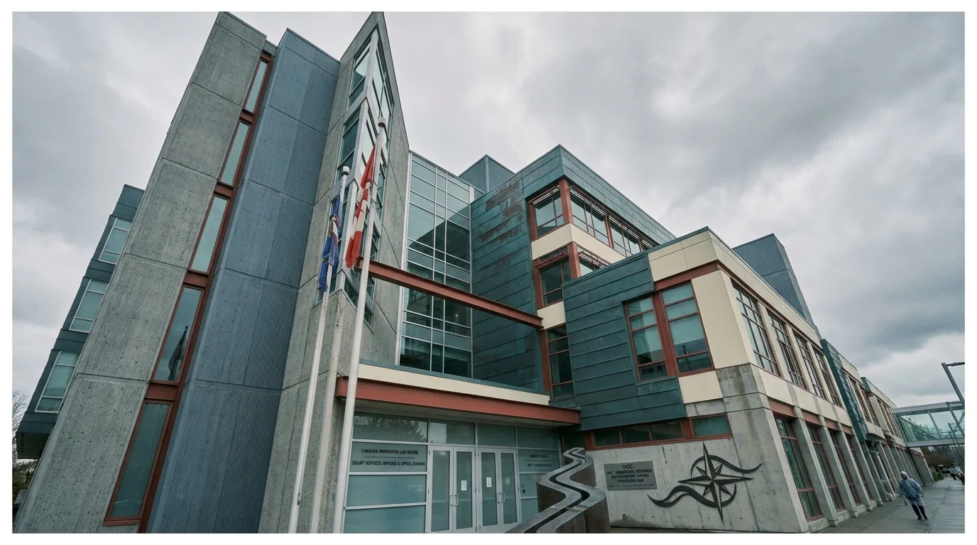 Exterior of a modern Canadian courthouse, symbolizing legal challenges in immigration.